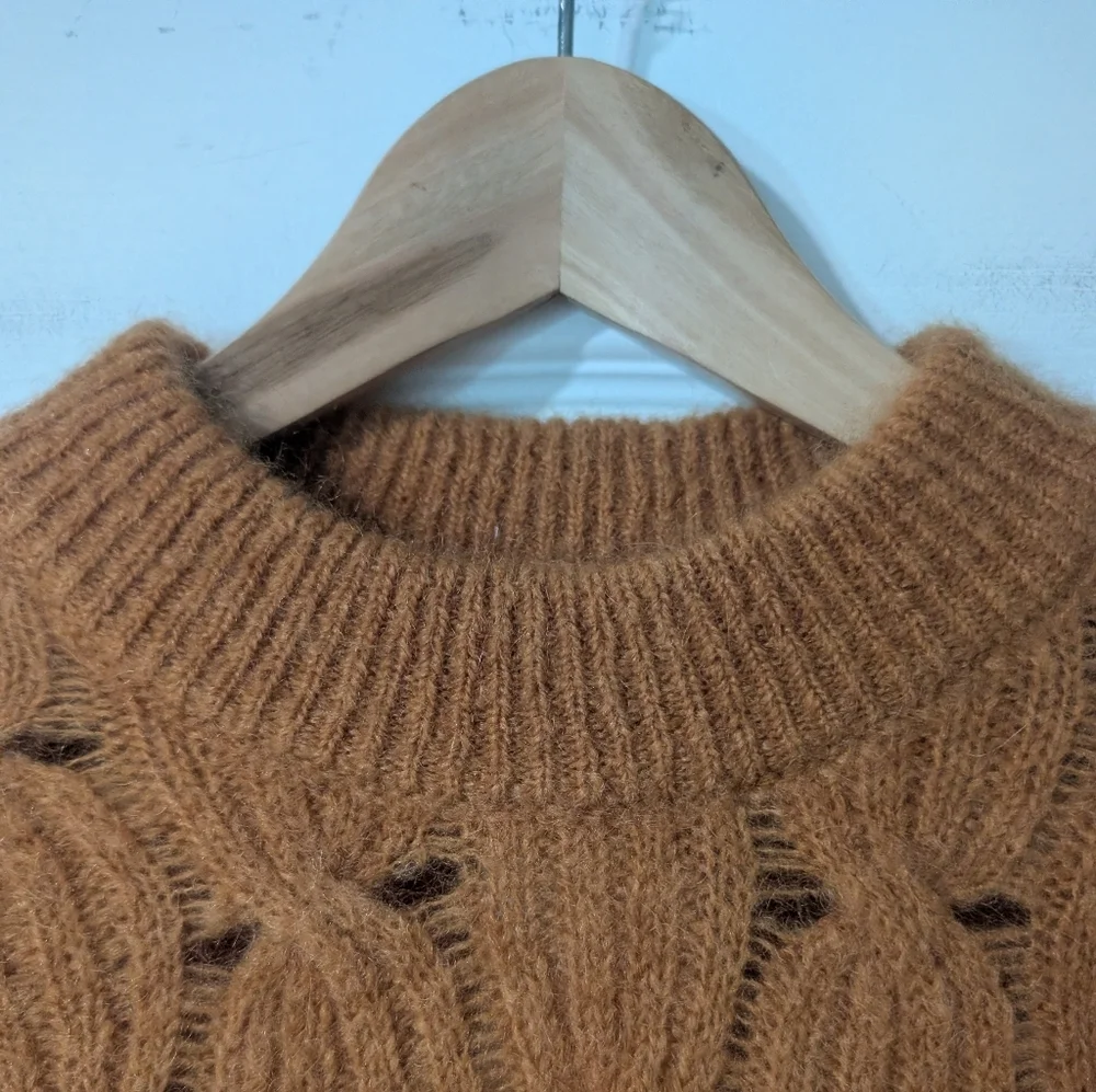 SANDRO | Cable Knit Mohair Sweater - Picture 11 of 16